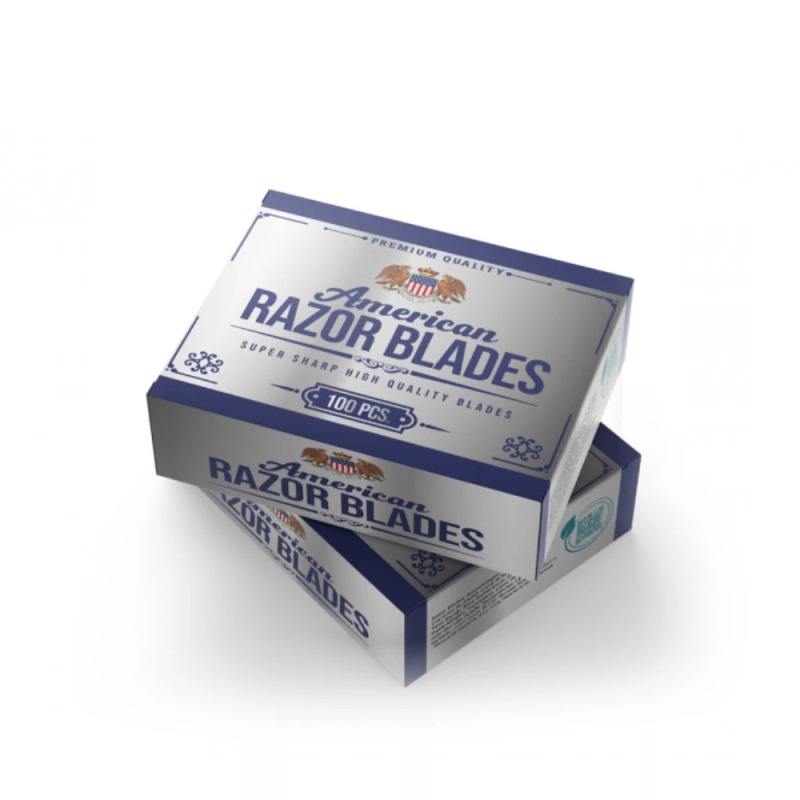 Лезвия для бритья двойные, классические American Razor Blades, 100 шт