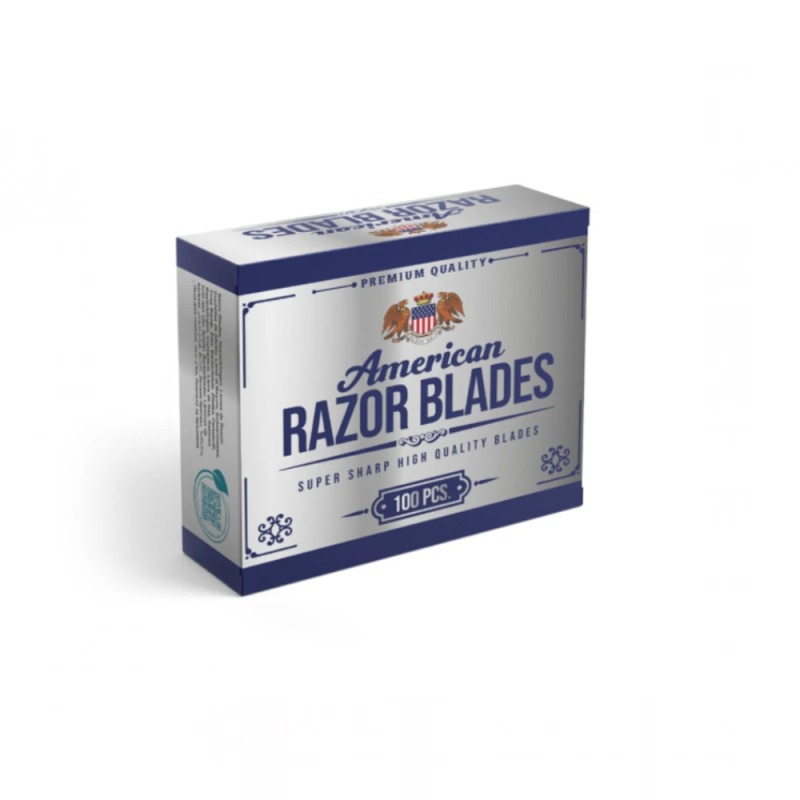 Лезвия для бритья двойные, классические American Razor Blades, 100 шт