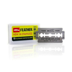 Лезвия для безопасной бритвы Feather New Hi-Stainless (10 лезвий)