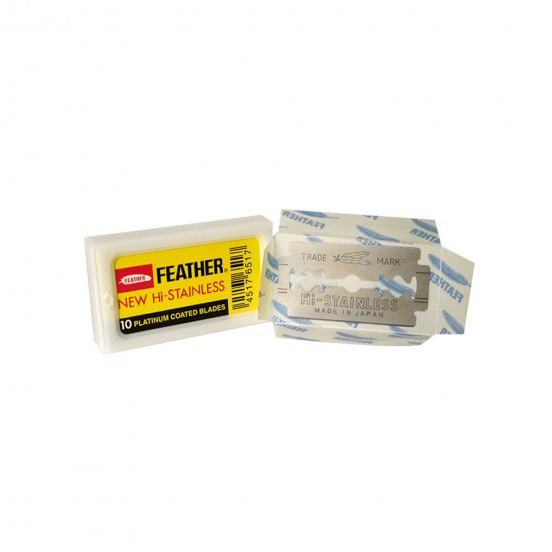 Лезвия для безопасной бритвы Feather New Hi-Stainless (10 лезвий)