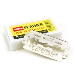 Лезвия для безопасной бритвы Feather New Hi-Stainless (50 лезвий)
