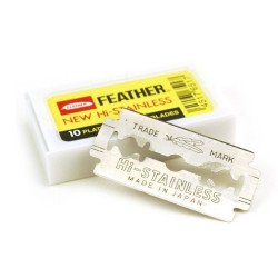 Лезвия для безопасной бритвы Feather New Hi-Stainless (10 лезвий)