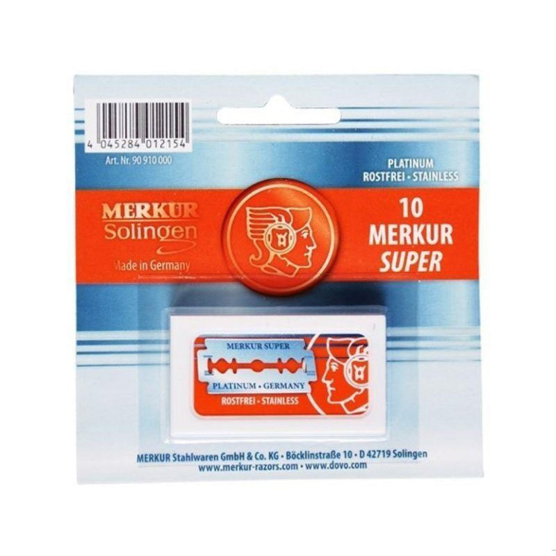 Лезвия для безопасной бритвы 90910000 MERKUR SUPER PLATINIUM BLADES (10 лезвий)