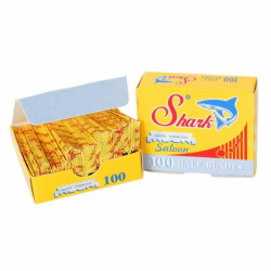Лезвия для шаветт (половинки) Shark Saloon Super Stainless Single Edge Razor Blades, 100 шт