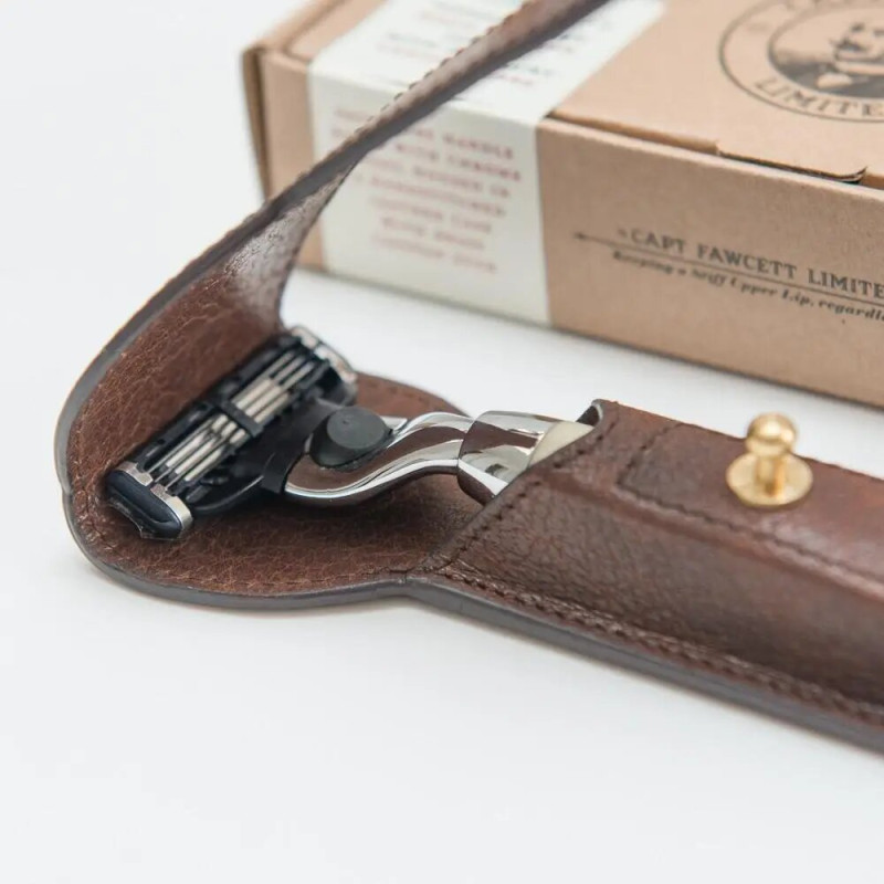 Подарочный набор для бритья Captain Fawcett’s с лезвиями Gillette Mach 3