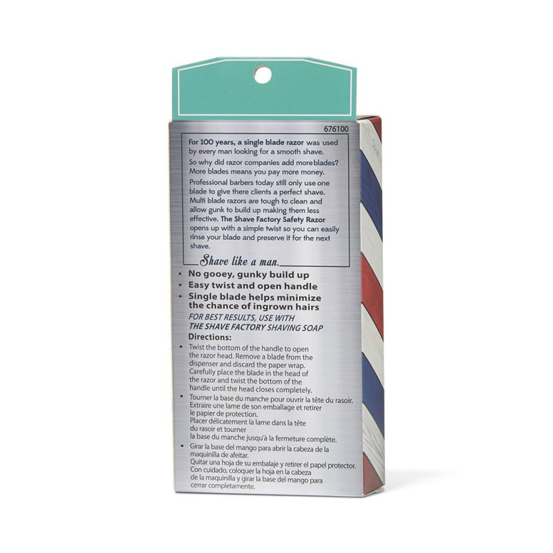 Станок для бритья Т-образный The Shave Factory Safety Razor с подставкой