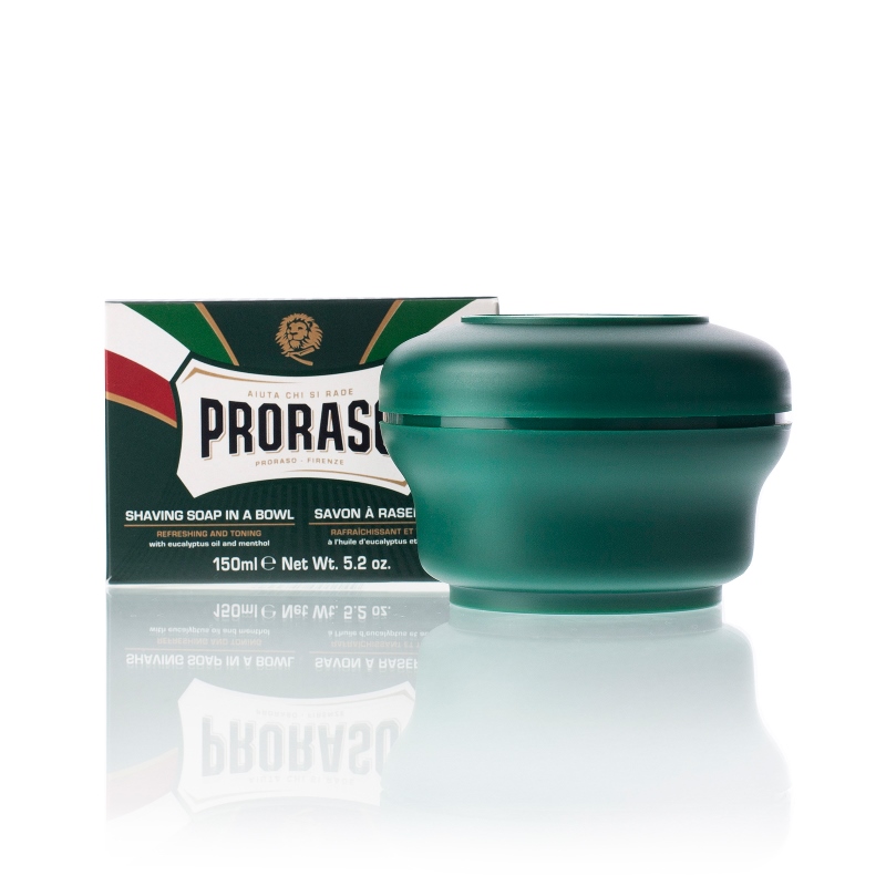 Тонизирующее мыло для бритья Proraso Green Line Refreshing Shaving Soap с экстрактом эвкалипта и ментола, 150 мл