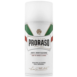 Пена для бритья Proraso White Shaving foam зеленый чай для чувствительной кожи, 300 мл