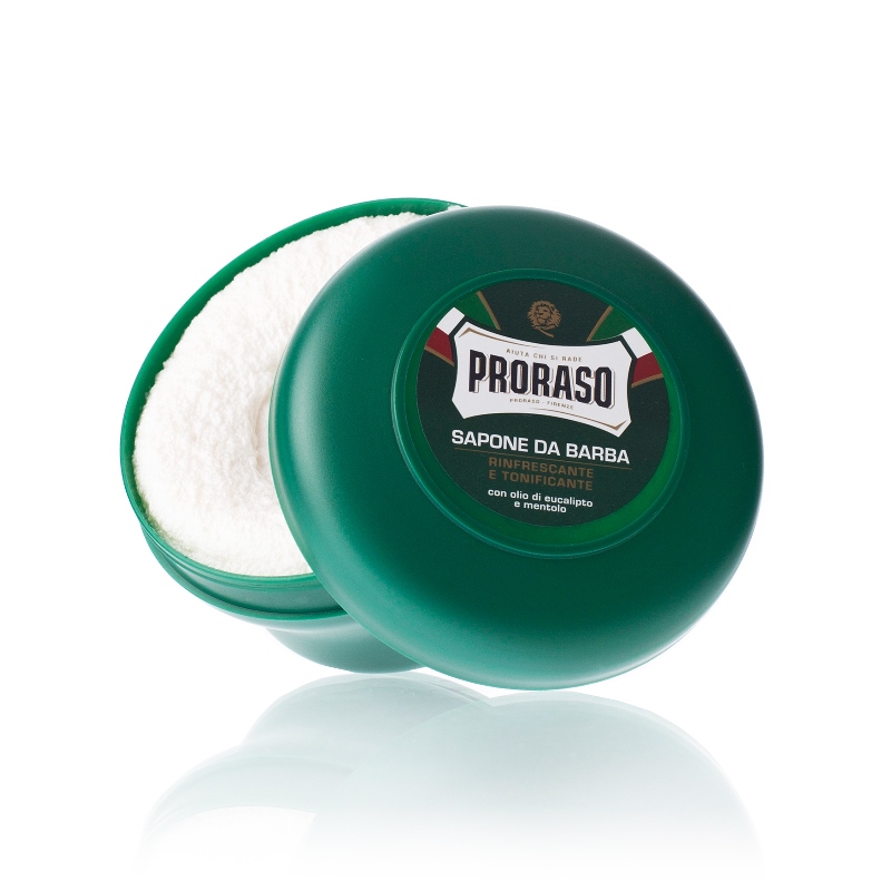 Тонизирующее мыло для бритья Proraso Green Line Refreshing Shaving Soap с экстрактом эвкалипта и ментола, 150 мл