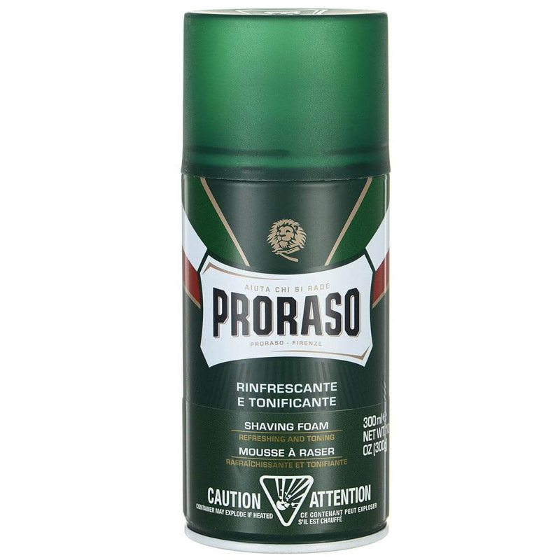 Пена для бритья Proraso Green Shaving Foam Refresh Eucalyptus с ментолом и эвкалиптом, 300 мл