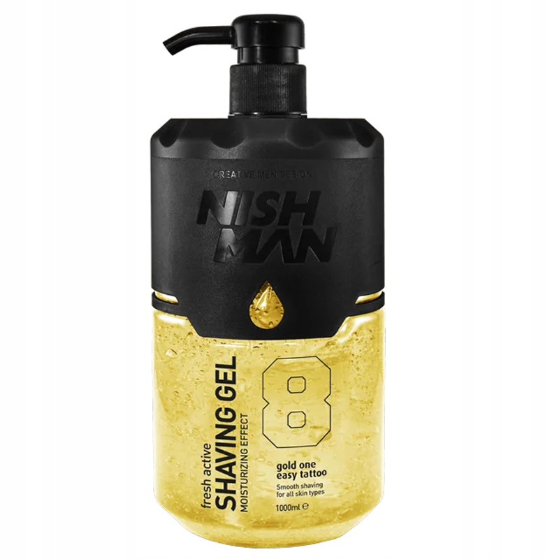 Гель для бритья Nishman Shaving Gel №8 Gold One Easy Tattoo, 1000 мл