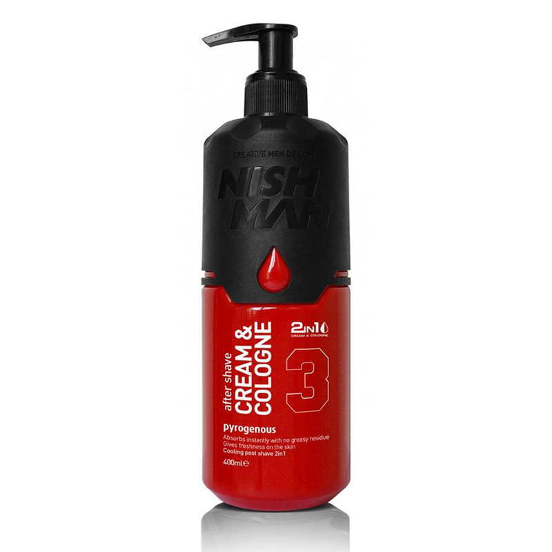 Крем-одеколон после бритья Nishman After Shave Cream Cologne №3 Pyrogeneous, 400 мл