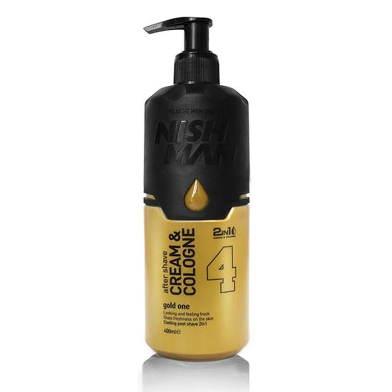 Крем-одеколон после бритья Nishman After Shave Cream Cologne №4 Gold One, 400 мл