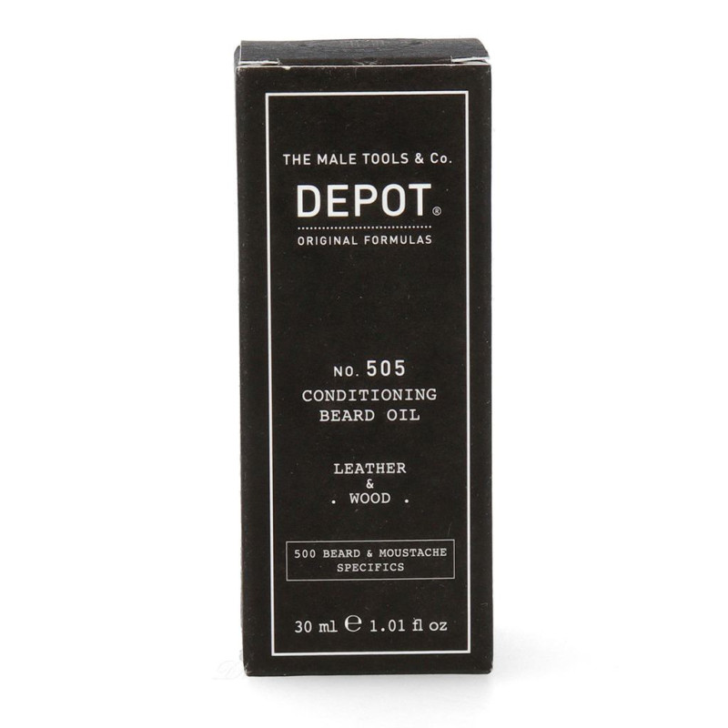 Масло-кондиционер для бороды Depot 505 Leather & Wood Conditioning Beard Oil "Кожа и Дерево", 30 мл