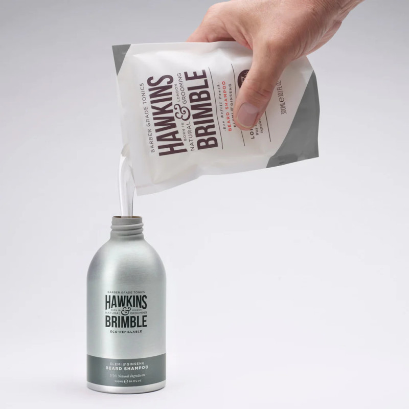 Шампунь для бороды Hawkins & Brimble Beard Shampoo Eco-Refillable, 300 мл (рефил)