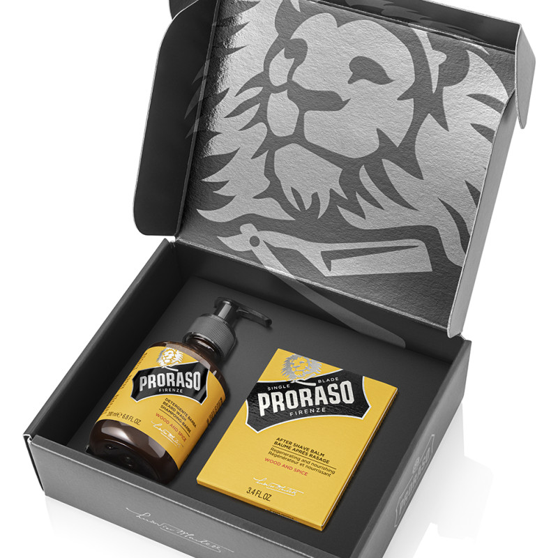 Подарочный набор для бороды Proraso Wood & Spice Duo Pack (Balm + Shampoo)