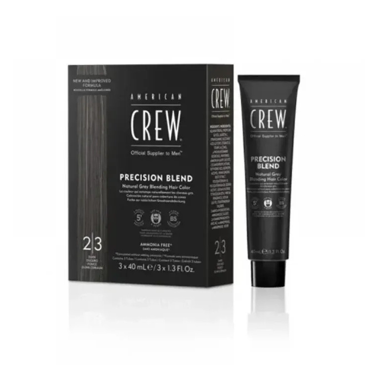 Система маскировки седых волос (уровень 2-3) American Crew Precision Blend Medium Natural 3 x 40 мл