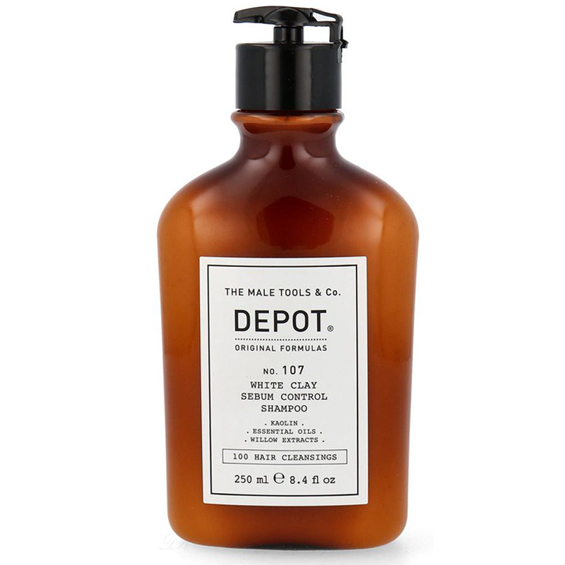 Шампунь для контроля выделения жира на коже головы Depot 107 White Clay Sebum Control Shampoo, 250 мл