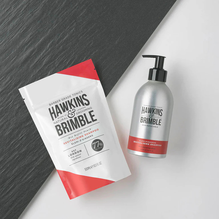 Восстанавливающий шампунь Hawkins & Brimble Revitalising Shampoo Eco-Refillable, 300 мл (рефил)